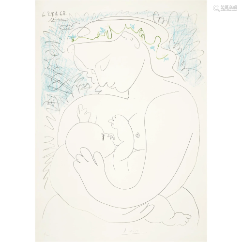 After Pablo Picasso (1881-1973); Maternité;