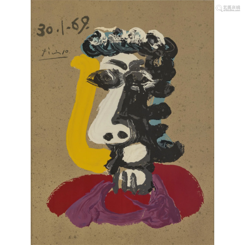 After Pablo Picasso (1881-1973); One plate, from Les Portrai...