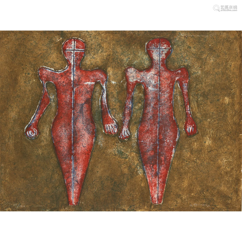 Rufino Tamayo (1899-1991); Dos Figuras;