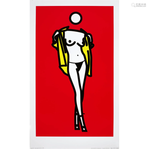Julian Opie (born 1958); Woman Taking Off Man's Shirt;