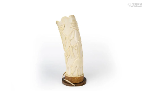Bone Carved Lamp