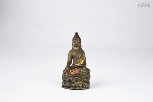 Bronze Figure of Sakyamuni/Aksobhya, 19th Century