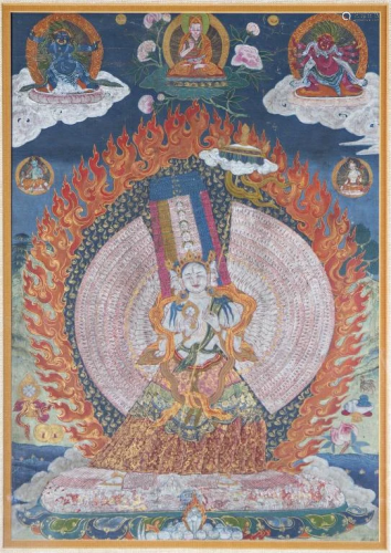 Thangka Mandala of Usnisa Sitatapatra, 19th Century