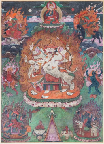Thangka Mandala of Protector Pehar Gyalpo, 19th Century