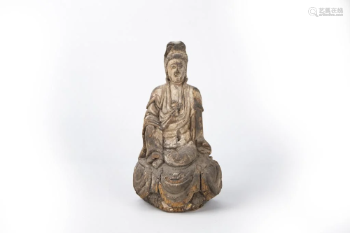 Ming Wood Statue of Guanyin,15th-16th Century