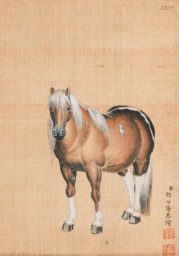 郎世宁（款） (1688-1766) 骏马图