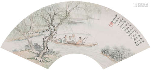 吴青霞 （1910-2008） 泛舟图