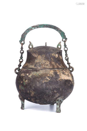 漢 青銅提鍊壺
