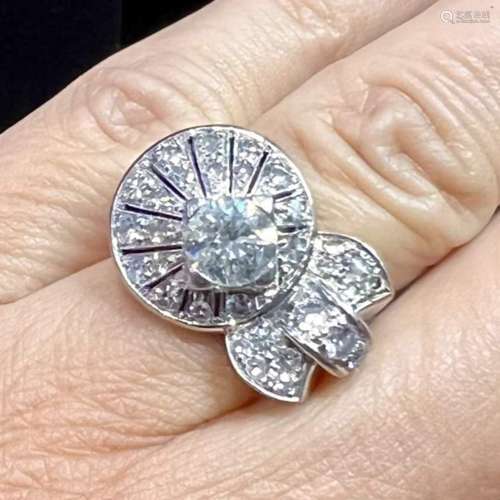 Art Deco Platinum Diamond Ring