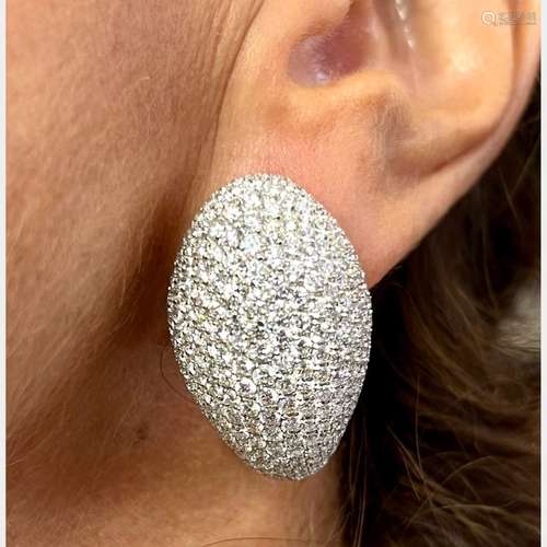 18K White Gold Diamond Earrings