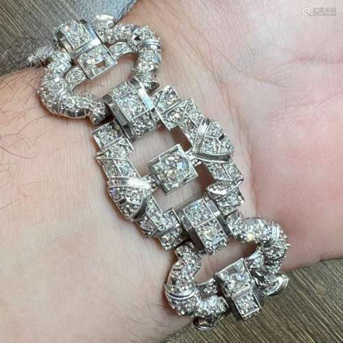 Art Deco Platinum Diamond Bracelet