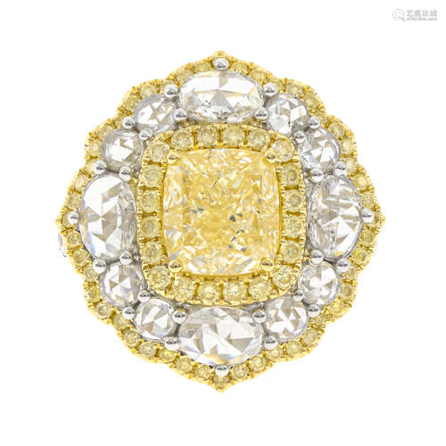 18k Yellow Diamond Ring