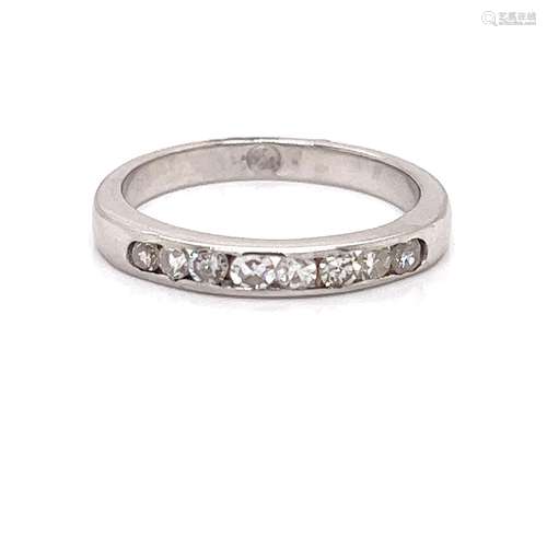 Platinum Half Eternity Diamond Ring 