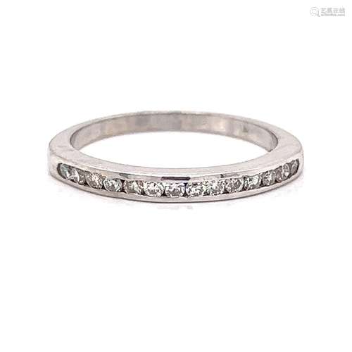 Platinum Half Eternity Diamond Ring 