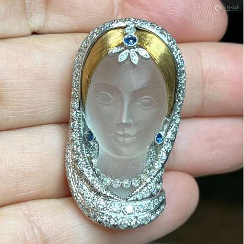 Platinum Diamond Brooch