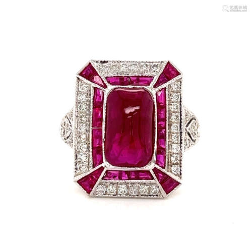 18k Ruby Diamond Ring 