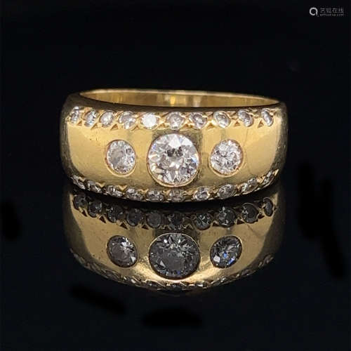 18k Diamond Gypsy Ring 