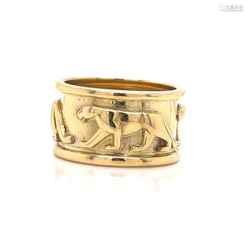 18k Cartier Style Panther Ring