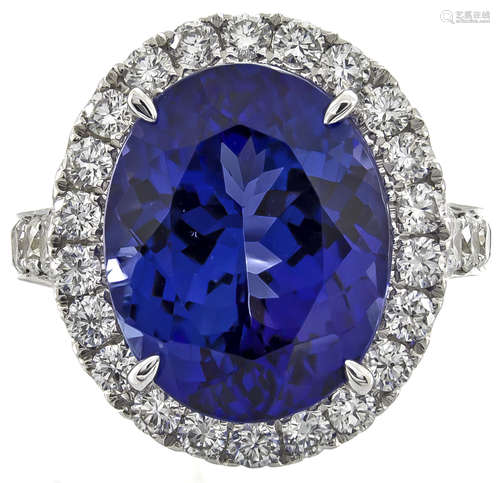 18k Tanzanite Diamond Ring