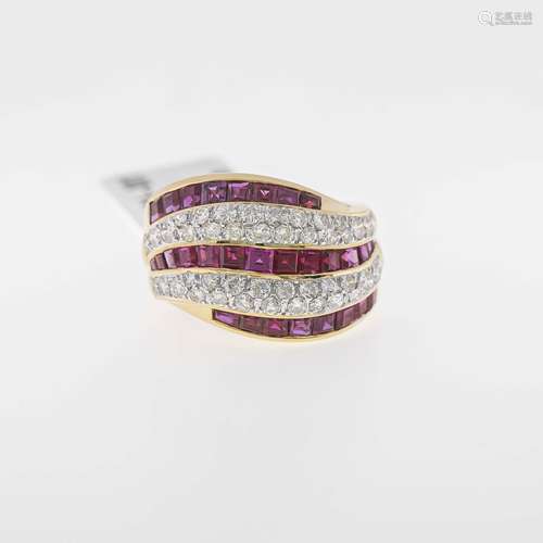 18k Ruby Diamond Ring