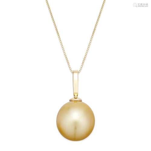 A PEARL PENDANT WITH 14KY NECKLACE