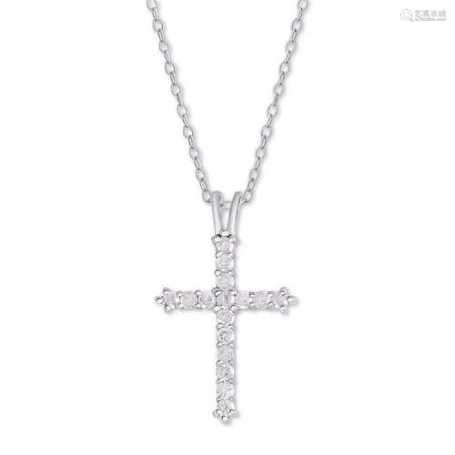 DIAMOND CROSS PENDANT NECKLACE