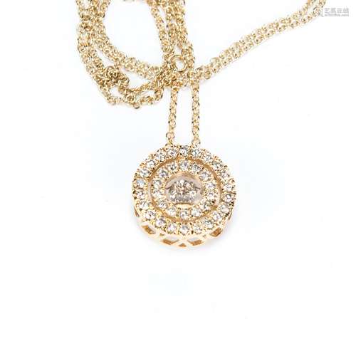 DIAMOND PENDANT WITH 14K NECKLACE