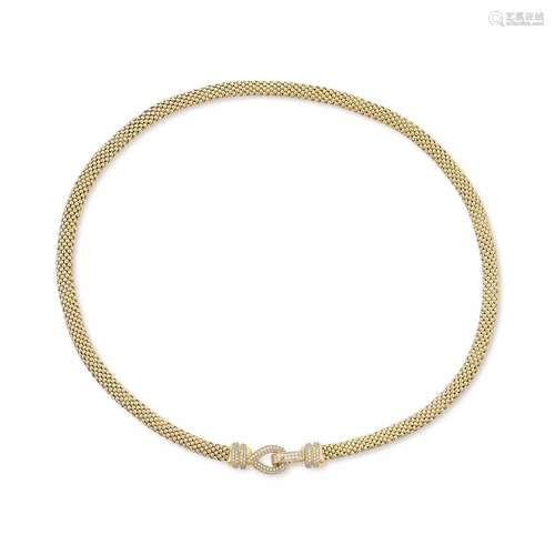 DIAMOND LOOP POPCORN LIKN STATEMENT NECKLACE