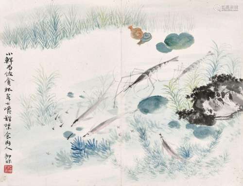 陆抑非(1908-1997) 浅塘鲜味