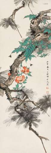 田世光(1916-1999) 凌霄蜜蜂