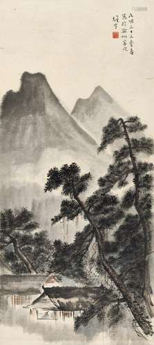 黎雄才(1910-2001) 松屋读书