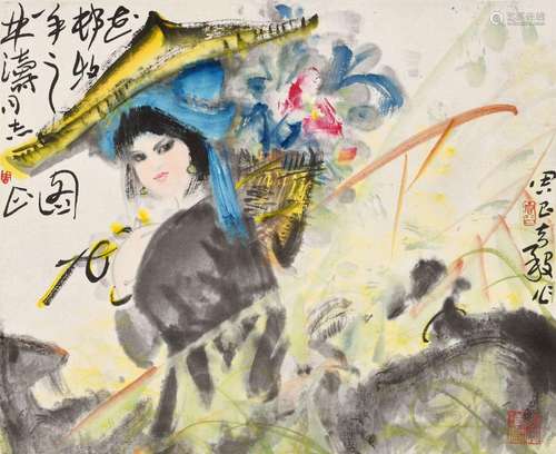 周昌谷(1929-1986)  花村牧羊