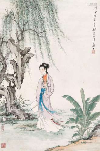 郑慕康(1901-1982)  小园拈花