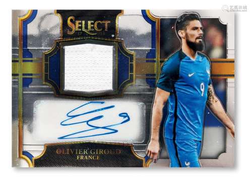 2017年PANINI吉鲁球衣签名卡（GBTC 9/9）