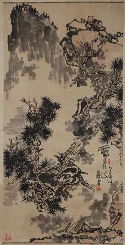 潘天寿 松树 纸本立轴