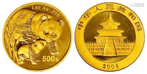 2004年熊猫纪念金币