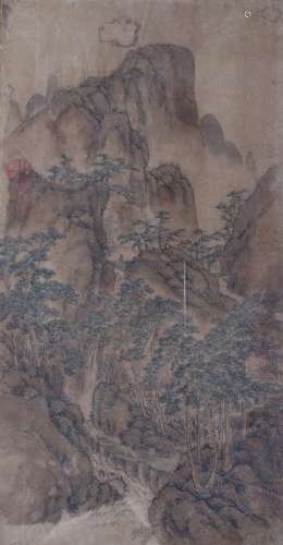 山水古画 相框