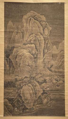 古画 山水人物図 轴