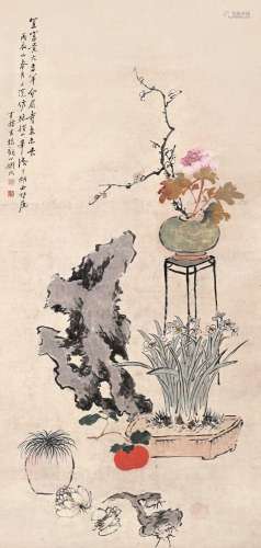 杨韵 丙辰（1916）年作 清供图