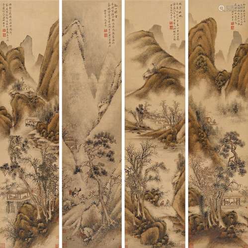 恽寿平 乙丑（1685）年作 四时山水