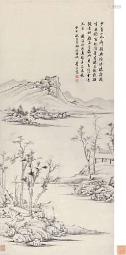 董邦达 甲申（1764）年作 云过太虚