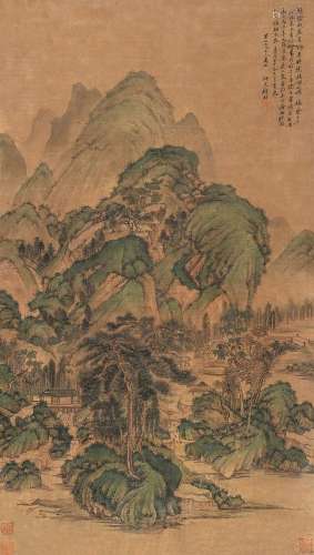 钱杜（款） 壬午（1822）年作 青山隐居