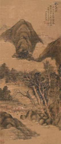 钱杜 庚午（1810）年作 秋山烟霭
