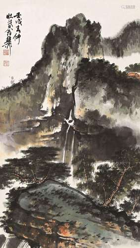 谢稚柳 （1910～1997） 春日山居