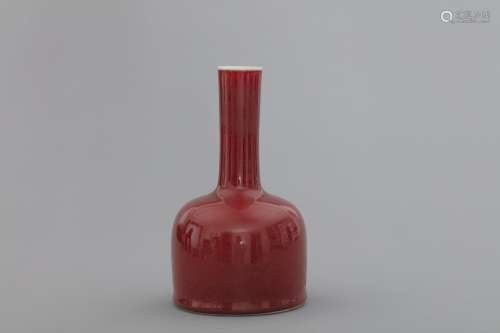 Qing red glazed porcelain vase