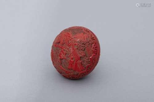 Ming red lacquer covered box