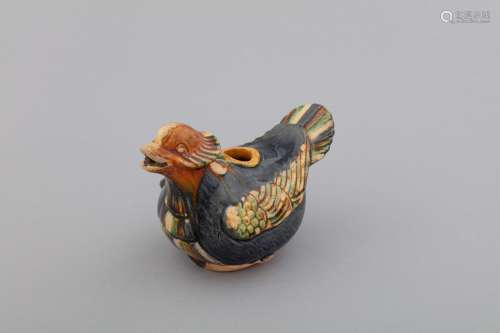 Chinese Liao Sancai tri-colored glazed pottery wild-duck