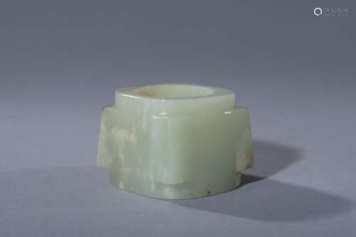 Western Zhou jade-Zong(square pillar with a round whole in t...