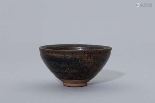 Song Jian black-glazed tea bowl with oil drops design