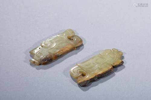 pair of Western Zhou jade birds